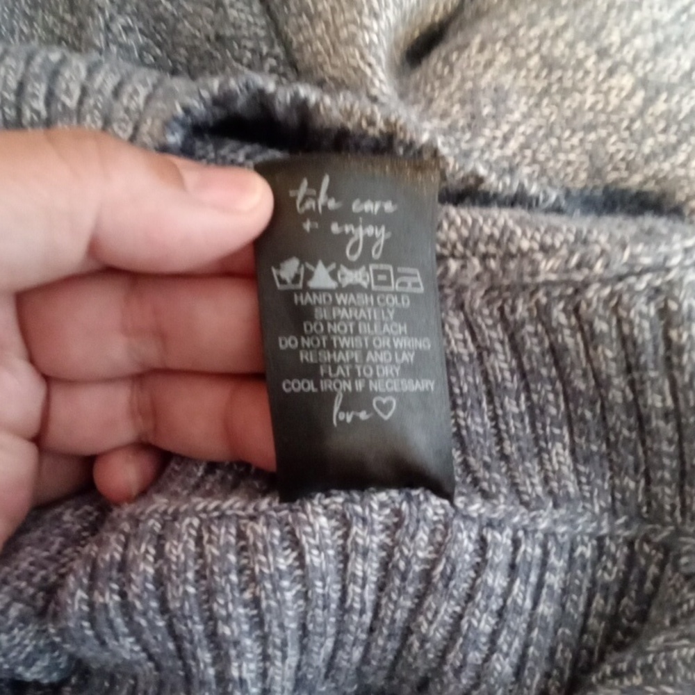 Nic+Zoe Blue Gray Crew Neck Sweater Womems 1X - Picture 6 of 9